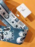 Dior Classic Butterfly and Flower Jacquard Silk Hair Strap Ribbon Size: 6X105 CM