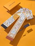 Louis Vuitton Classic Logo Silk Double Sided Hair Strap Size: 8X120 CM