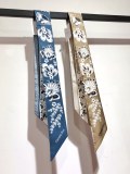 Dior Classic Butterfly and Flower Jacquard Silk Hair Strap Ribbon Size: 6X105 CM
