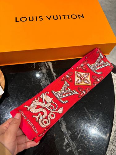 Louis Vuitton Classic Golden Dragon New Year Logo Jacquard Headband Size: 8x120 CM