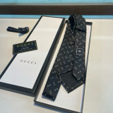 Gucci New Classic Men's GG Logo Jacquard Silk Tie