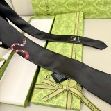 Gucci New Classic Men's Embroidered Snake Silk Tie