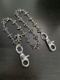Chrome Hearts New Retro Double Dragon Shrimp Buckle Anchor Bag Chain Pants Chain