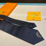 Louis Vuitton New Men's Logo Dog Jacquard Silk Tie