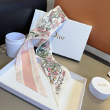 Dior New Fashion Double Sided Twill Silk Headband 6x100 CM