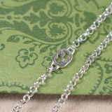 Gucci New Retro Double G Bright Silver Key Necklace