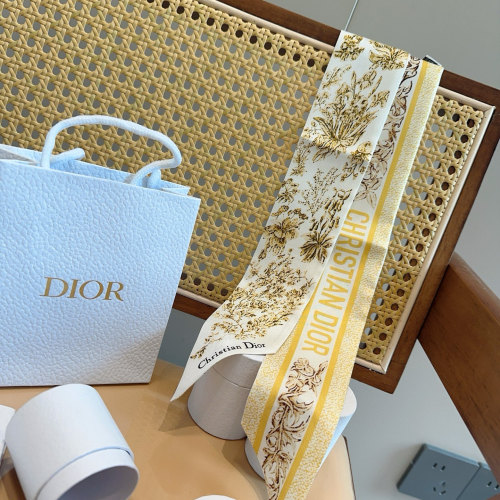 Dior New Classic Flower Jacquard Mulberry Silk Hair Strap