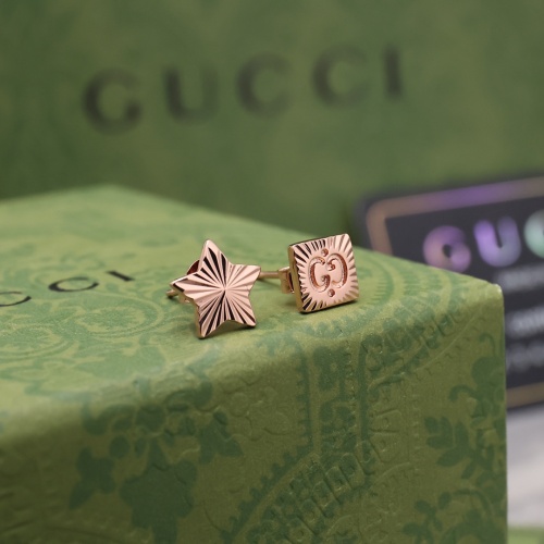 Gucci New Classic Asymmetric 18K Gold Pentagonal Earrings