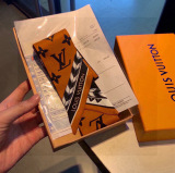 Louis Vuitton New Classic Logo Double sided Silk Hair Strap 5x120 CM