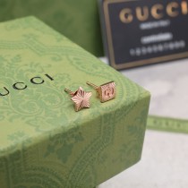 Gucci New Classic Asymmetric 18K Gold Pentagonal Earrings