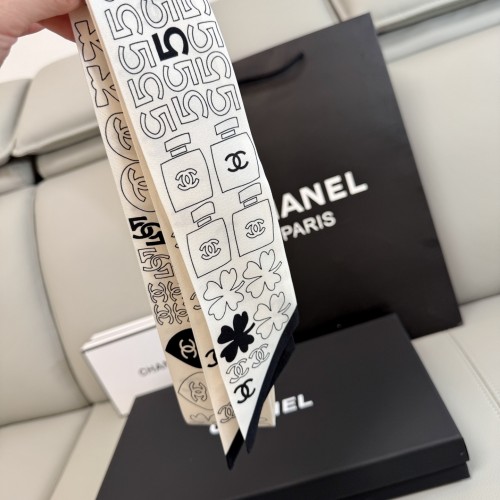 Chanel New Classic Logo Silk Hair Strap 6x120 CM