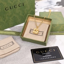 Gucci New 3D Gold Double G Necklace Gucci New 3D Gold Double G Necklace