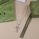 Gucci New Retro Double G Bright Silver Key Necklace
