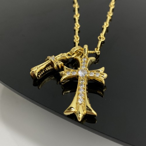 Chrome Hearts New Unisex Diamond Cross Pendant Necklace
