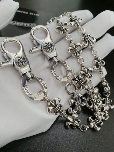 Chrome Hearts New Retro Double Dragon Shrimp Buckle Anchor Bag Chain Pants Chain