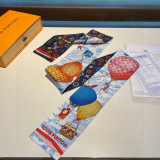 Louis Vuitton New Fashion Logo Hot Air Balloon Pattern Hair Strap 8x120 CM