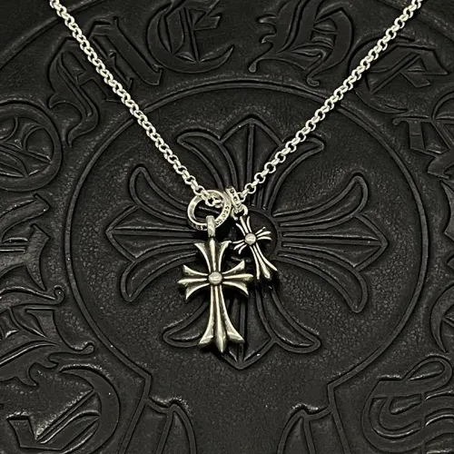 Chrome Hearts New Couple Retro Double Cross Necklace