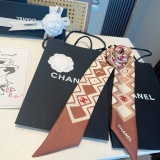 Chanel New Fashion Twilly Silk Hair Strap 6x120 CM
