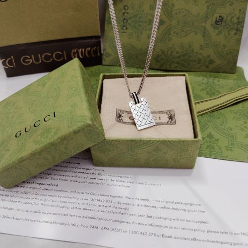 Gucci New Couple Retro Vintage Vintage Striped Enamel Black Fashion Necklace