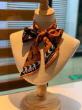 Louis Vuitton New Classic Logo Double sided Silk Hair Strap 5x120 CM