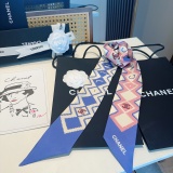 Chanel New Fashion Twilly Silk Hair Strap 6x120 CM