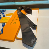Louis Vuitton New Men's Logo Dog Jacquard Silk Tie