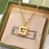 Gucci New 3D Gold Double G Necklace