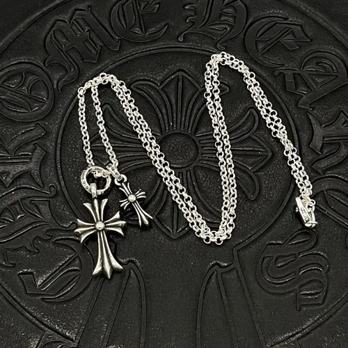 Chrome Hearts New Couple Retro Double Cross Necklace