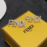Fendi Versatile Full Diamond Logo Brooch