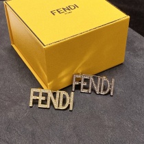 Fendi Versatile Full Diamond Logo Brooch