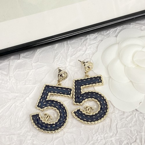 Chanel New Fashion Denim Imitation No.5 Earstuds