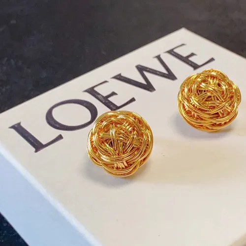 Loewe Retro Wrapped Silk 3D Hanging Earrings