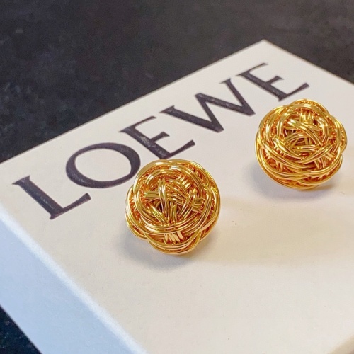 Loewe Retro Wrapped Silk 3D Hanging Earrings