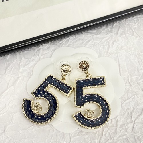 Chanel New Fashion Denim Imitation No.5 Earstuds