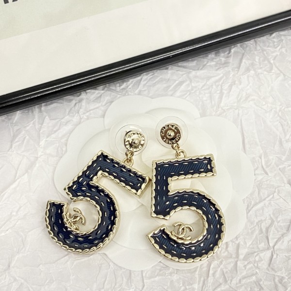 Chanel New Fashion Denim Imitation No.5 Earstuds