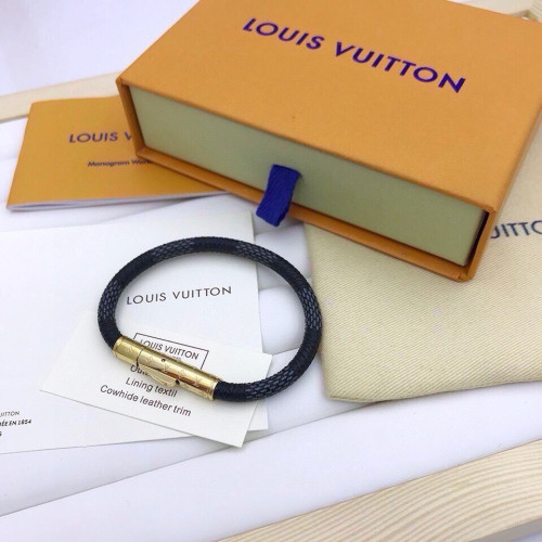 Louis Vuitton New Classic Chess Leather Rope Bracelet