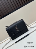 Yves Saint Laurent Classic Leather Chain Bag Size: 22x14x5 CM