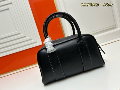 Prada Classic Vintage Boston Leather Handbag Size: 24 × 5 × 24 CM