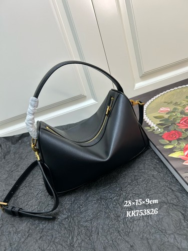 Yves Saint Laurent Fashion Soft Leather Handbag Lunch Box Bag Size: 28 × 15 × 9 CM
