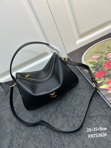 Yves Saint Laurent Fashion Soft Leather Handbag Lunch Box Bag Size: 28 × 15 × 9 CM