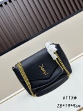 Yves Saint Laurent Classic Elephant Pattern Sheepskin Chain Bag Size: 28x19x9 CM