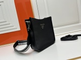 Prada Classic Triangle Logo Thick Shoulder Strap Cross Tote Bag Size: 19x6x20 CM