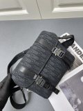 Dior Fashion Embossed Leather Flip Shoulder Bag Crossbody Bag Size: 24 x 18 x 8 CM