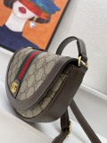 Gucci Classic Double G Vintage Canvas Collar Shoulder Bag Diagonal Saddle Bag Size: 20x13.5x4 CM