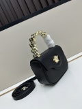 Versace Fashion Medusa Plate Handle Crossbody Bag Size: 16x6x12 CM