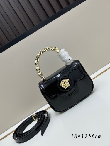 Versace Fashion Medusa Plate Handle Crossbody Bag Size: 16x6x12 CM