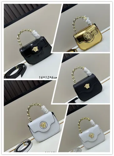 Versace Fashion Medusa Plate Handle Crossbody Bag Size: 16x6x12 CM