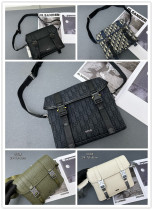 Dior Fashion Embossed Leather Flip Shoulder Bag Crossbody Bag Size: 24 x 18 x 8 CM