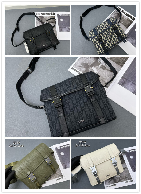 Dior Fashion Embossed Leather Flip Shoulder Bag Crossbody Bag Size: 24 x 18 x 8 CM