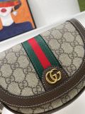 Gucci Classic Double G Vintage Canvas Collar Shoulder Bag Diagonal Saddle Bag Size: 20x13.5x4 CM